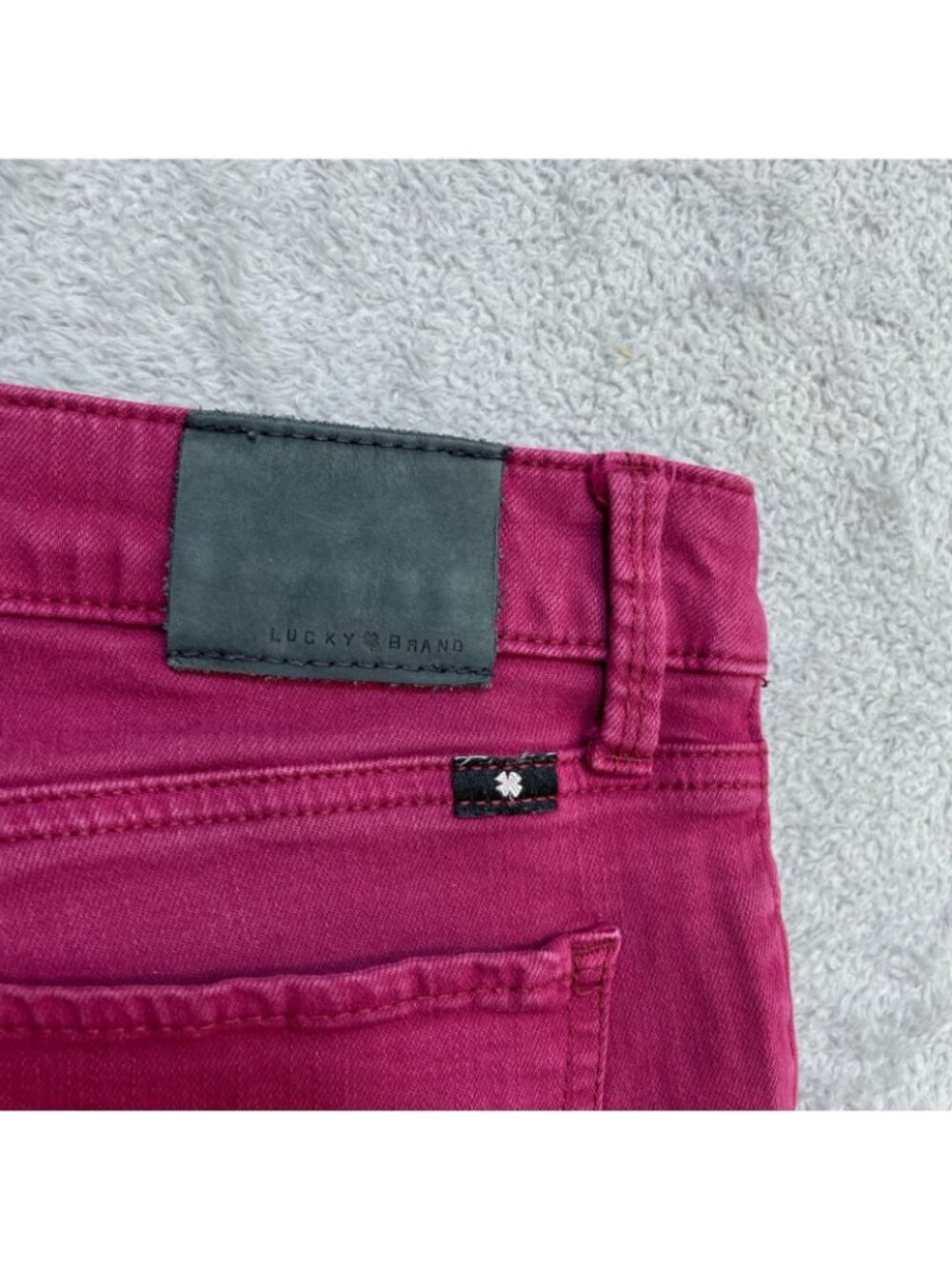 Lucky Brand Women's 14/32 Lolita Skinny Jeans Red Cotton Stretch B1284 - Picture 10 of 13